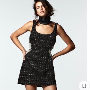 Zara Black and White Mini Dress